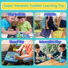 Heyous Busy Book Board Learning Montessori Toys for 1-4 Years Boy Birthday Gifts