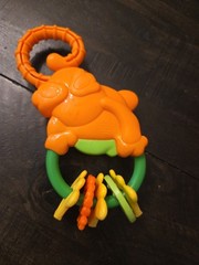 Rainforest Monkey Ring Activity Rattle Hanging Toy Fisher Price 2007