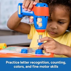 Design & Drill ABCs & 123s – Building Construction Toys for Toddlers, Kids
