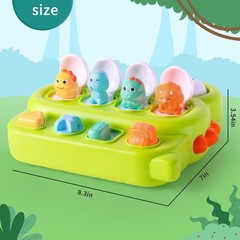Cause and Effect Pop Up Dinosaur Baby 6-12 Months, Sensory Early Learning Fin…