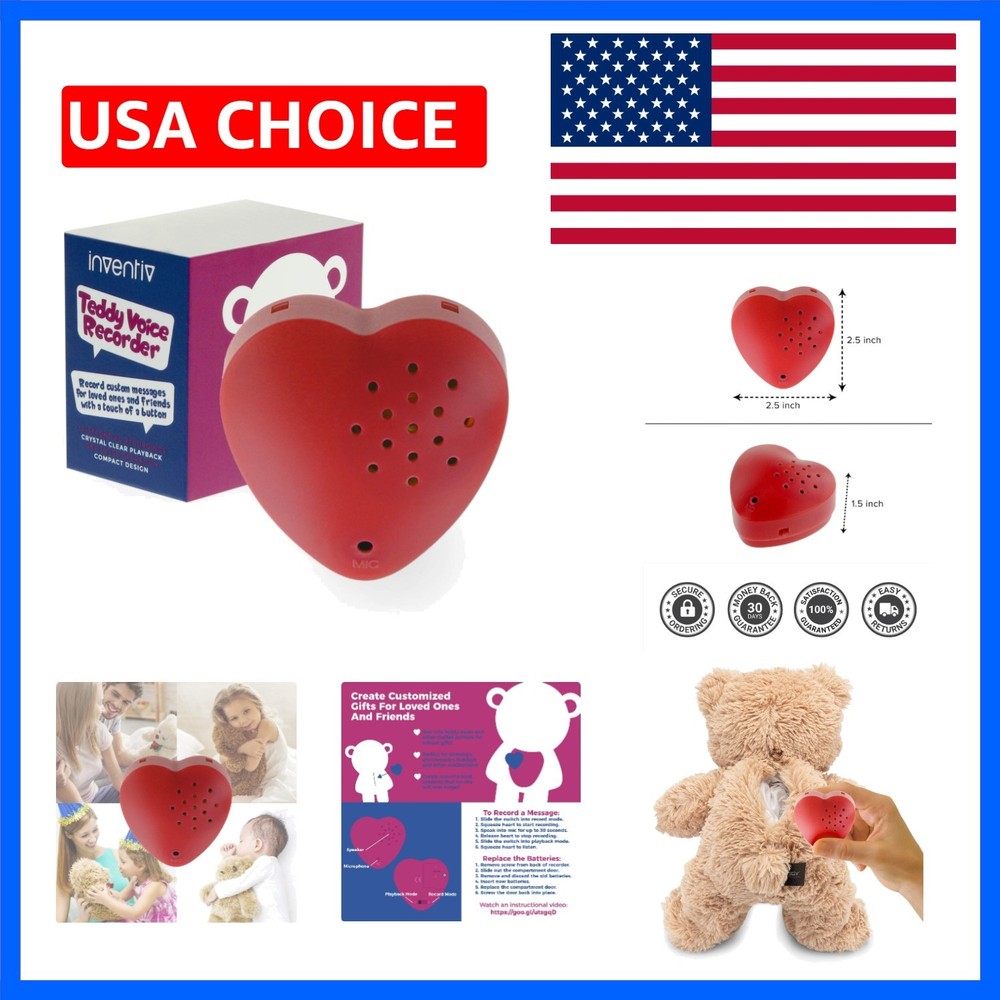 1 Pack, 60 Second Voice Sound Recorder Module for Plush Toy, Stuffed Teddy Be…