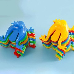 1-20pcs Jumping Frog Toy Parent-child Bounce Frogs Anxiety Toy for Kids Assorted