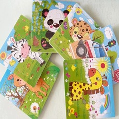 Wooden Jigsaw Puzzles for Kids Age 2 3 4 5 Toddler Puzzles Toys, Preschool Set 6