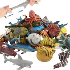18 Pack Assorted Ocean Animal, Stretchy and Floating Rubber sea Animals Toy…