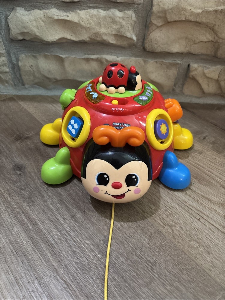 Vtech Crazy Legs Learning Bugs Ladybug Interactive Pull Toy Musical Singing