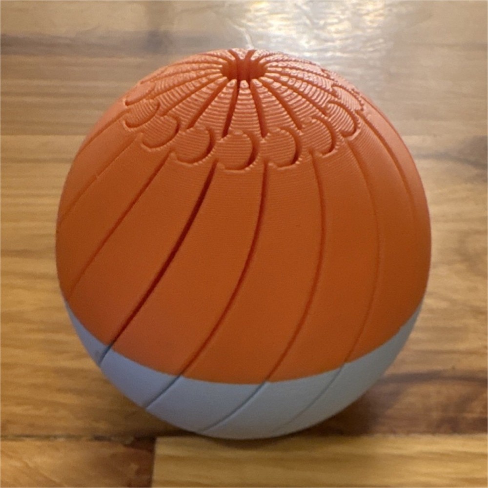 Orange Blue Transforming Ball Toy for Motor Skills & Hand-Eye Coordination