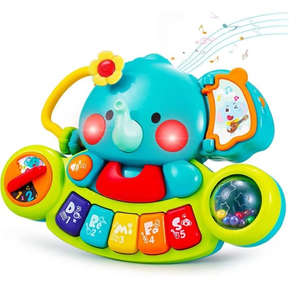 Educational Baby Piano Toy – Light Up Elephant with Music & Games