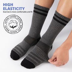 COOVAN 6 Pairs Mens Crew Socks Work Cotton Athletic Running Thin Socks Casual…