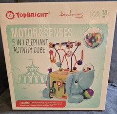 TOP BRIGHT ACTIVITY CUBE Toy 5 In 1 With Removable Bead Maze Educational Toy