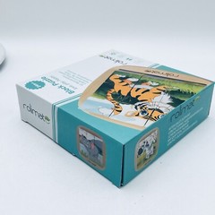 rolimate Cube Wooden Puzzle Toddlers Kids 9 Blocks, 6 puzzles Safari Animals New