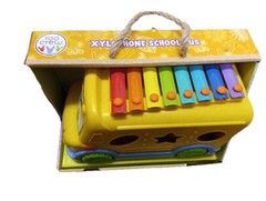 Toddler Xylophone School Bus 9 Pieces, Bus Store Accessories
