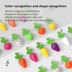 Baby Montessori Toys for Toddler Toys Educational Colorful Shape Toy Pull Carrot