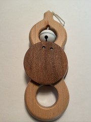 Lovevery Batting Ring Wooden Rattle Bell Toy Replacement for Baby Play Gym