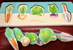 Lovevery Community Garden Vegetable Puzzle – Adventurer Play Kit 16-18 Months