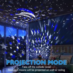 Kids Night Light Projector 360 Rotation 12 Colors Bedroom Lamp Gift Boys Girls
