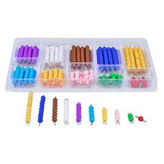 Montessori Math Toys Material for Toddlers 10 Sets of Colord Bead Chains 1-10
