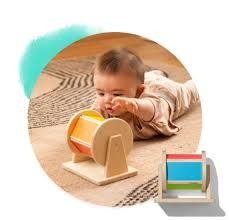Lovevery The Senser Toy Spinning Rainbow Wheel Montessori Tummy Time 5-6 Months