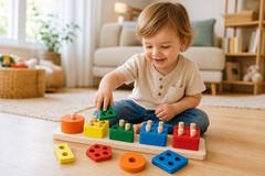 3x Montessori Wooden Shape Sorter Stacking Toy Sensory Learning Toddler Gift Set
