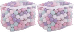 Play Pit Balls Toy Set for Kids with Mesh Bag, Rainbow or Pastel Colors – Crush-