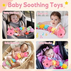 Baby Girl Toys 0-6 Months Musical Caterpillar Pink Toys for Infant 0-3 3-6 Mo…