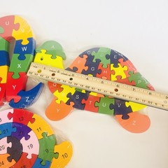 3 Alphabet & Number Jigsaw Puzzle Animal Wooden Puzzle Snake Snail Turtle