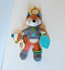 Infantino Playtime 10″ Plush Fox Sensory Activity Toy Rattle Crinkle Teether B3