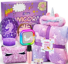 Unicorn Gifts for Girls Age 4 5 6 7 8 9 10, Kids Unicorn Toys with Mini Karaoke