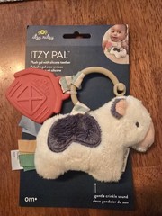 Itzy Pal Baby Cow Farm Teether Toy Infant Shower Gift NWT New