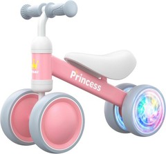 BEKILOLE 1 Year Old Girl Gifts Baby Balance Bike 1st Birthday Girl Gift with LED